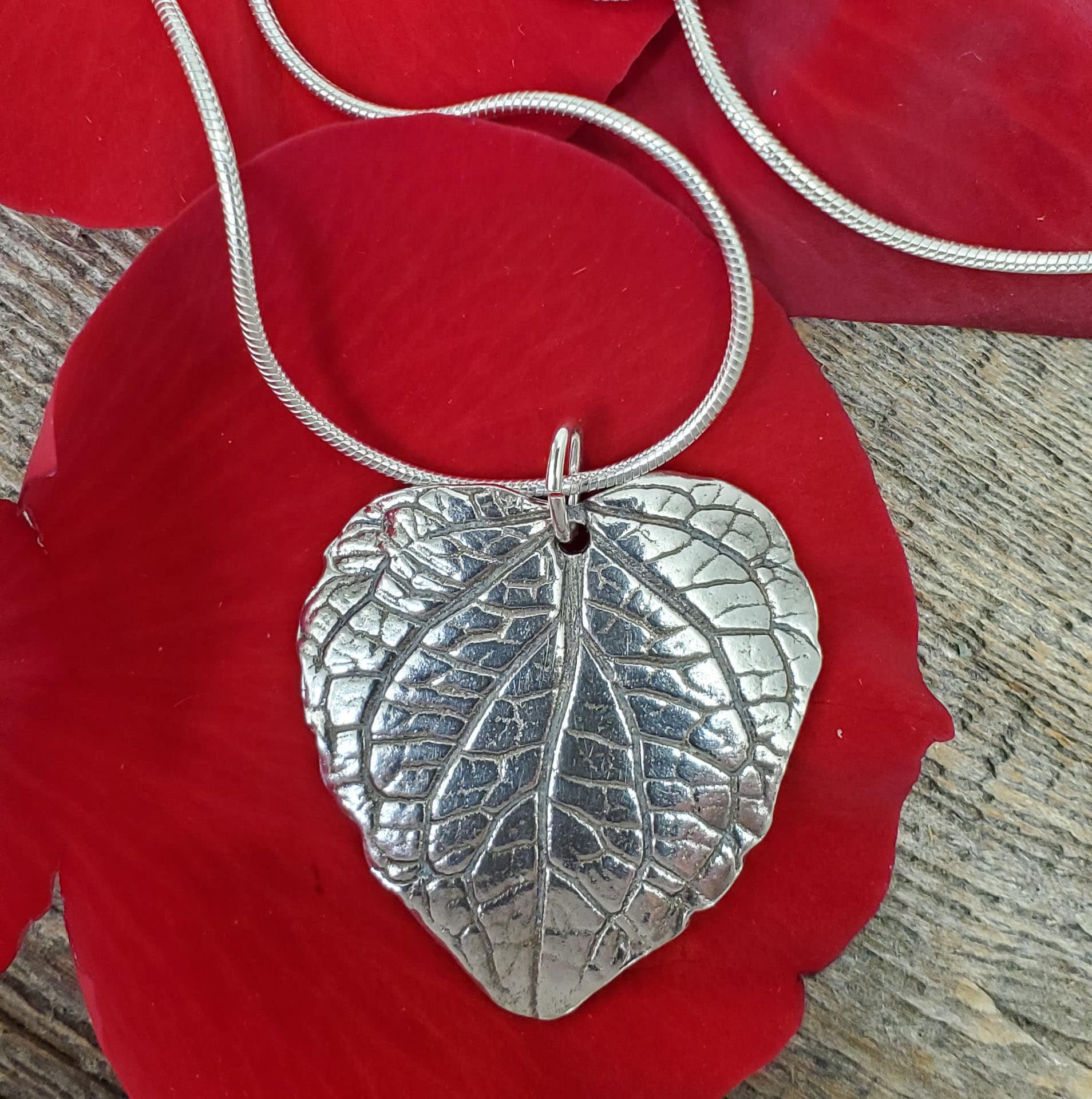 Sterling Silver Leaf Necklace